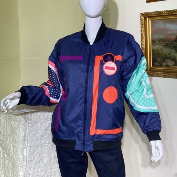 Adidas Stella Sport Stella McCartney Padded Graffiti Bomber Jacket - Picture 5 of 11